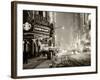 Snowstorm on 42nd Street in Times Square by Night-Philippe Hugonnard-Framed Photographic Print