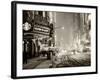 Snowstorm on 42nd Street in Times Square by Night-Philippe Hugonnard-Framed Photographic Print