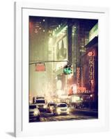 Snowstorm on 42nd Street in Times Square by Night-Philippe Hugonnard-Framed Photographic Print