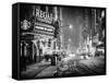 Snowstorm on 42nd Street in Times Square by Night-Philippe Hugonnard-Framed Stretched Canvas