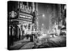 Snowstorm on 42nd Street in Times Square by Night-Philippe Hugonnard-Stretched Canvas