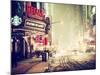 Snowstorm on 42nd Street in Times Square by Night-Philippe Hugonnard-Mounted Photographic Print