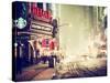 Snowstorm on 42nd Street in Times Square by Night-Philippe Hugonnard-Stretched Canvas