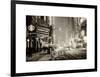 Snowstorm on 42nd Street in Times Square by Night-Philippe Hugonnard-Framed Art Print