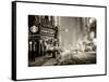 Snowstorm on 42nd Street in Times Square by Night-Philippe Hugonnard-Framed Stretched Canvas