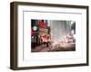 Snowstorm on 42nd Street in Times Square by Night-Philippe Hugonnard-Framed Art Print