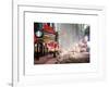 Snowstorm on 42nd Street in Times Square by Night-Philippe Hugonnard-Framed Art Print