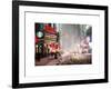 Snowstorm on 42nd Street in Times Square by Night-Philippe Hugonnard-Framed Art Print