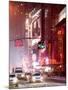 Snowstorm on 42nd Street in Times Square by Red Night-Philippe Hugonnard-Mounted Photographic Print