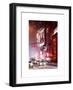 Snowstorm on 42nd Street in Times Square by Red Night-Philippe Hugonnard-Framed Art Print