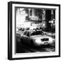 Snowstorm on 42nd Street in Times Square with Yellow Cab by Night-Philippe Hugonnard-Framed Photographic Print