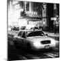 Snowstorm on 42nd Street in Times Square with Yellow Cab by Night-Philippe Hugonnard-Mounted Photographic Print