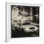 Snowstorm on 42nd Street in Times Square with Yellow Cab by Night-Philippe Hugonnard-Framed Photographic Print