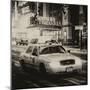 Snowstorm on 42nd Street in Times Square with Yellow Cab by Night-Philippe Hugonnard-Mounted Photographic Print