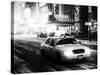 Snowstorm on 42nd Street in Times Square with Yellow Cab by Night-Philippe Hugonnard-Stretched Canvas