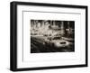 Snowstorm on 42nd Street in Times Square with Yellow Cab by Night-Philippe Hugonnard-Framed Art Print