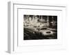 Snowstorm on 42nd Street in Times Square with Yellow Cab by Night-Philippe Hugonnard-Framed Art Print