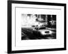 Snowstorm on 42nd Street in Times Square with Yellow Cab by Night-Philippe Hugonnard-Framed Art Print