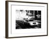 Snowstorm on 42nd Street in Times Square with Yellow Cab by Night-Philippe Hugonnard-Framed Art Print