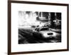 Snowstorm on 42nd Street in Times Square with Yellow Cab by Night-Philippe Hugonnard-Framed Art Print