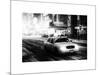 Snowstorm on 42nd Street in Times Square with Yellow Cab by Night-Philippe Hugonnard-Mounted Art Print