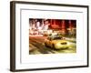 Snowstorm on 42nd Street in Times Square with Yellow Cab by Night-Philippe Hugonnard-Framed Art Print