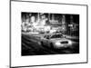 Snowstorm on 42nd Street in Times Square with Yellow Cab by Night-Philippe Hugonnard-Mounted Art Print