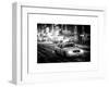 Snowstorm on 42nd Street in Times Square with Yellow Cab by Night-Philippe Hugonnard-Framed Art Print