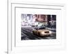 Snowstorm on 42nd Street in Times Square with Yellow Cab by Night-Philippe Hugonnard-Framed Art Print