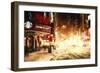 Snowstorm on nigth Manhattan-Philippe Hugonnard-Framed Giclee Print