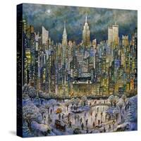 Snowtime in New York-Bill Bell-Stretched Canvas