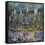 Snowtime in New York-Bill Bell-Framed Stretched Canvas