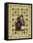 Snowwoman Teacher with Schoolhouse-Debbie McMaster-Framed Stretched Canvas