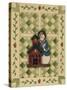 Snowwoman Teacher with Schoolhouse-Debbie McMaster-Stretched Canvas