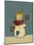 Snowwoman with Crackle Background-Debbie McMaster-Mounted Giclee Print