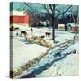 "Snowy Barnyard,"February 1, 1948-J.c. Allen-Stretched Canvas