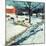 "Snowy Barnyard,"February 1, 1948-J.c. Allen-Mounted Giclee Print