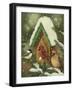 Snowy Birdhouse-William Vanderdasson-Framed Giclee Print