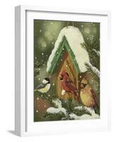 Snowy Birdhouse-William Vanderdasson-Framed Giclee Print