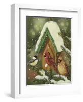 Snowy Birdhouse-William Vanderdasson-Framed Giclee Print