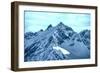 Snowy Blue Mountains in Clouds-Vakhrushev Pavel-Framed Photographic Print