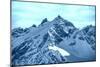 Snowy Blue Mountains in Clouds-Vakhrushev Pavel-Mounted Photographic Print