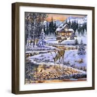 Snowy Cabin-The Macneil Studio-Framed Giclee Print