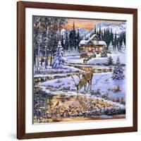 Snowy Cabin-The Macneil Studio-Framed Giclee Print