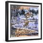 Snowy Cabin-The Macneil Studio-Framed Premium Giclee Print