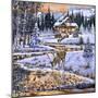 Snowy Cabin-The Macneil Studio-Mounted Premium Giclee Print