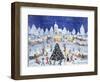 Snowy Christmas in a Village Square, 1991-Gordana Delosevic-Framed Giclee Print