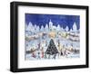 Snowy Christmas in a Village Square, 1991-Gordana Delosevic-Framed Giclee Print