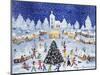 Snowy Christmas in a Village Square, 1991-Gordana Delosevic-Mounted Giclee Print