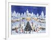 Snowy Christmas in a Village Square, 1991-Gordana Delosevic-Framed Giclee Print